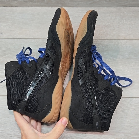 Asics Mens Matflex J306N Black& Blue High-Top Athletic Sneakers Shoes Sz 12 main image 5
